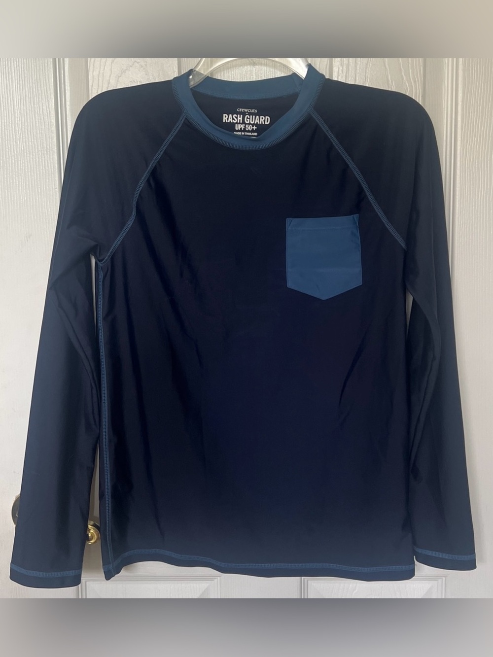 J.Crew Crewcuts Boy’s Rashguard  Swim Shirt Size XL Blue UPF 50+